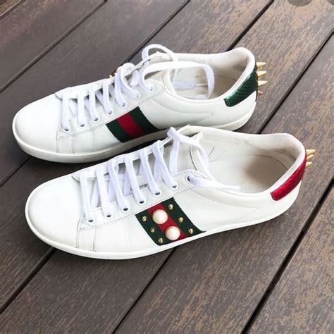 gucci sneakers with pearls|Gucci ace sneakers price increase.